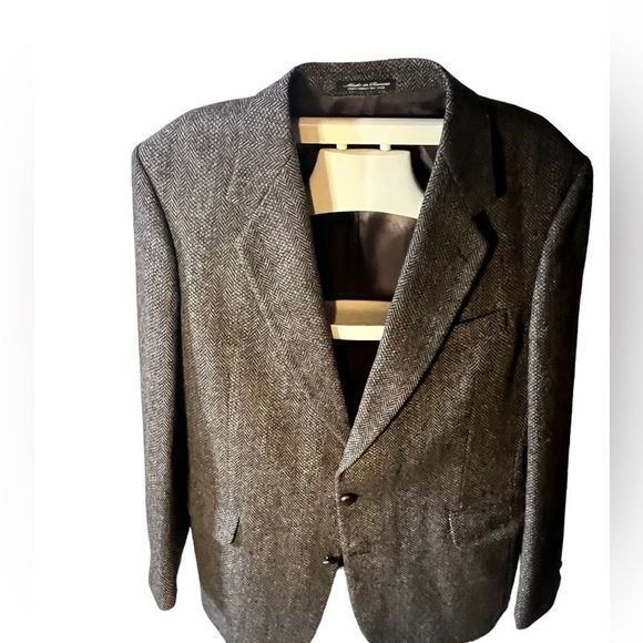 Robert Stock Made In Russia Mens Blazer Tweed 100% Wool 42R - Picture 1 of 9